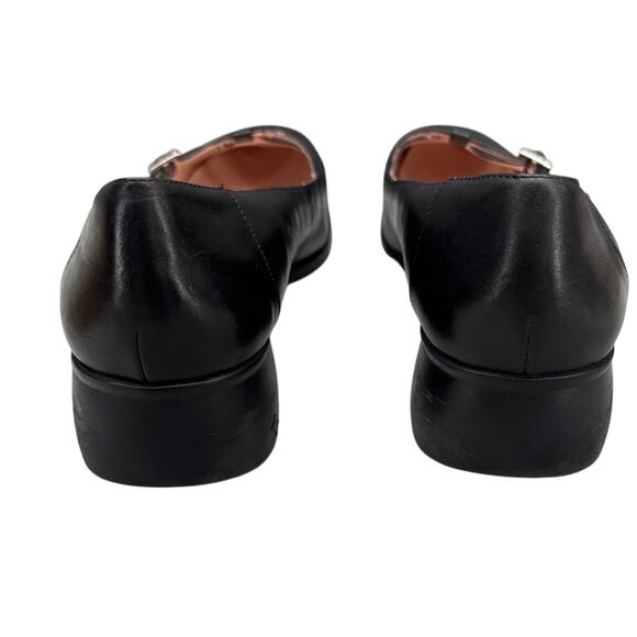 Dockers Vintage Black Leather Square Toe Wedge Heel Comfort Mary Jane Women 10 - Picture 4 of 7